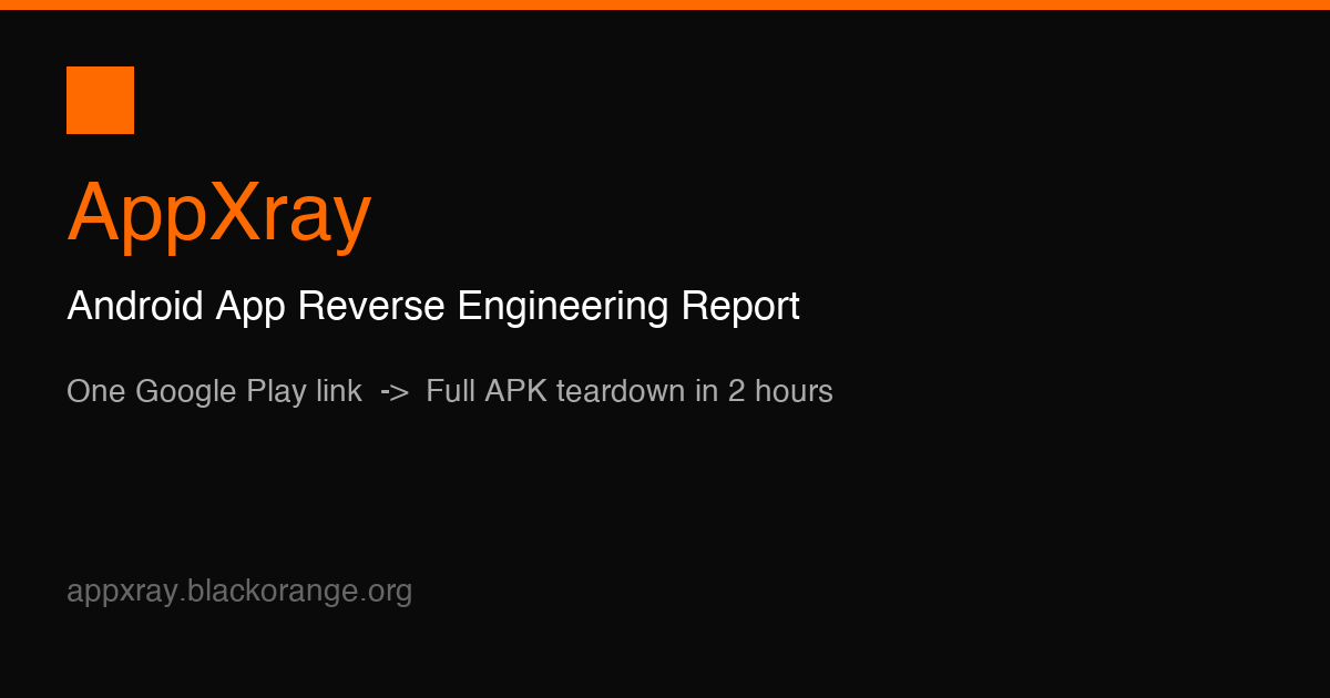 Android App Reverse Engineering Report | APK Teardown — AppXray